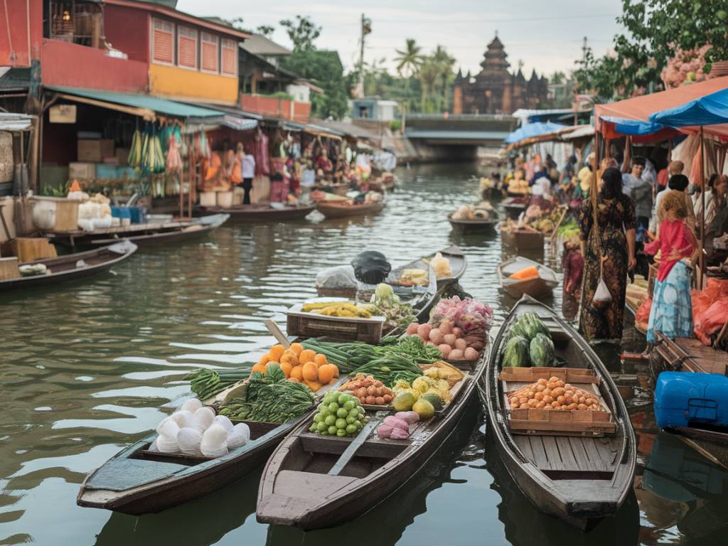 « Plongée au cœur des marchés flottants les plus authentiques d’Asie »