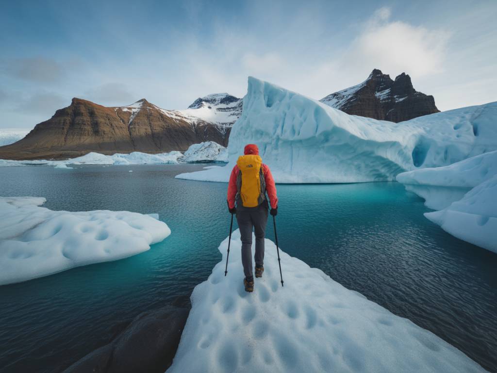 Randonnée glacée en solitaire : exploration des grottes de glace en Islande