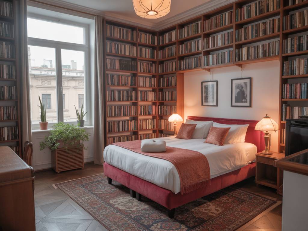 Dormir dans une bibliothèque transformée en hôtel : quand les livres deviennent votre décor de voyage